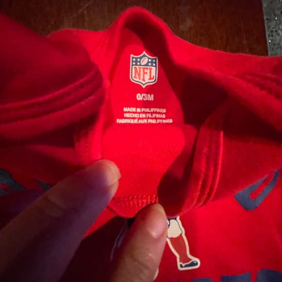 3~Patriots Onesies One Piece Snap Suit Baby 0-3 Month Red/White/Blue 100%Cotton - Picture 4 of 10